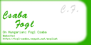 csaba fogl business card